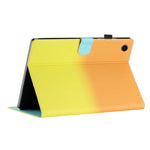 For Huawei Enjoy Tablet 2 / MatePad T 10 / T 10S / Honor Pad 6 10.1-inch / Pad X6 9.7 inch Stitching Lines Gradient Leather Tablet Stand Case