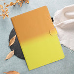 For Huawei Enjoy Tablet 2 / MatePad T 10 / T 10S / Honor Pad 6 10.1-inch / Pad X6 9.7 inch Stitching Lines Gradient Leather Tablet Stand Case