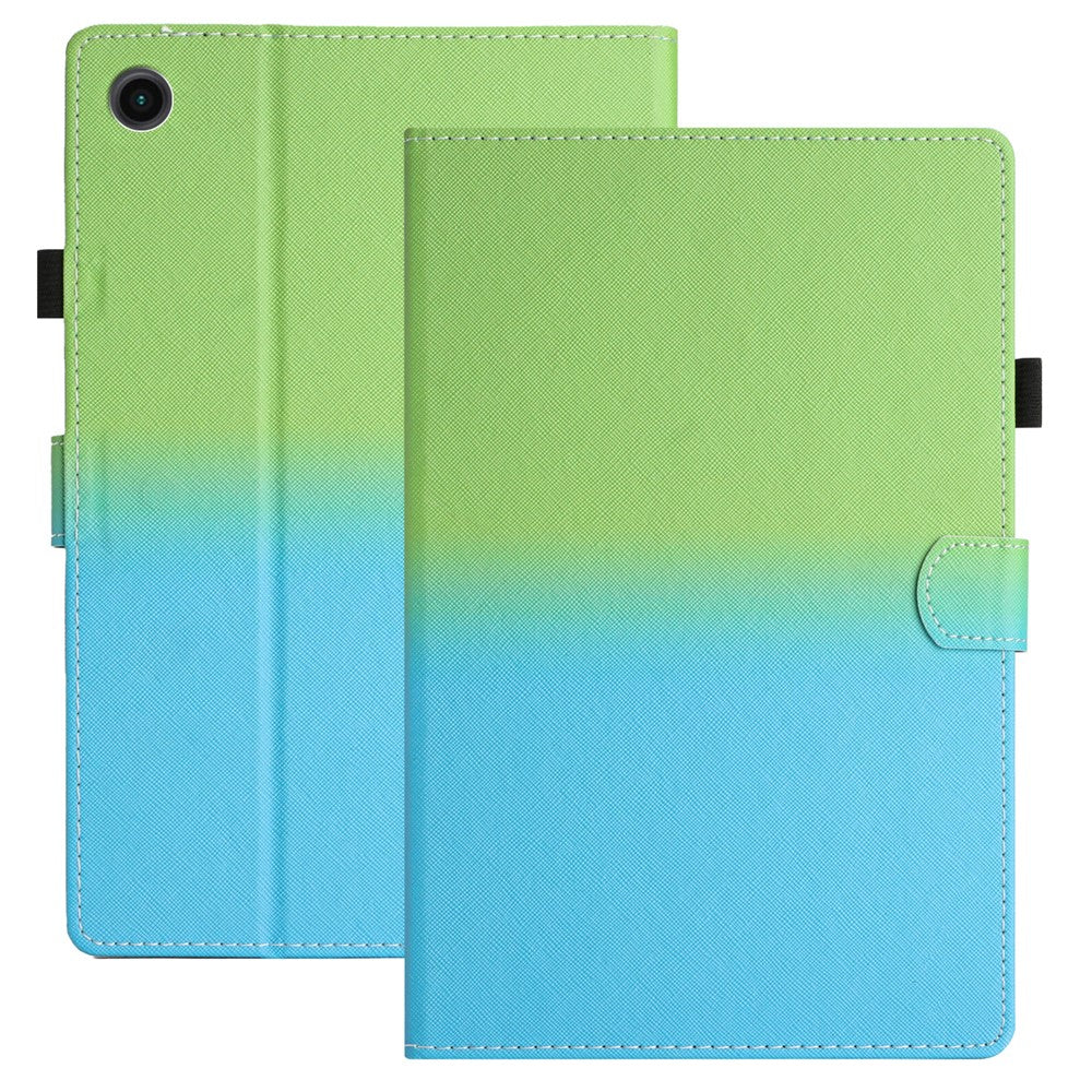 For Huawei Enjoy Tablet 2 / MatePad T 10 / T 10S / Honor Pad 6 10.1-inch / Pad X6 9.7 inch Stitching Lines Gradient Leather Tablet Stand Case