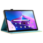 Lenovo Tab M10 Plus (3:e generationen) / Xiaoxin Pad 2022 10,6 tums surfplatta med tonade färger, läderfodral med sömmar och linjer