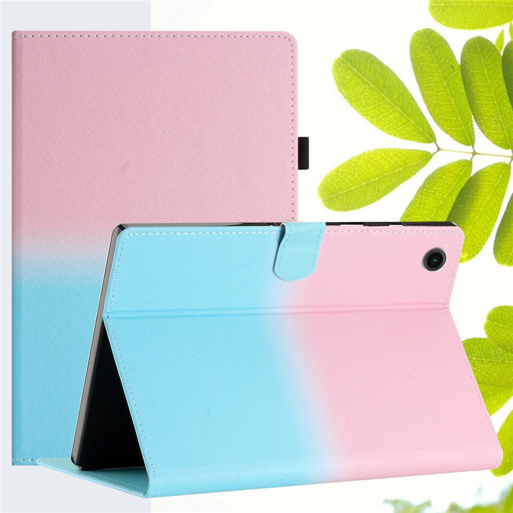 Lenovo Tab M10 Plus (3:e generationen) / Xiaoxin Pad 2022 10,6 tums surfplatta med tonade färger, läderfodral med sömmar och linjer