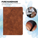 For Lenovo Tab M9 TB-310FU Flip PU Leather Cover Flower Imprinting Stand Card Holder Tablet Case
