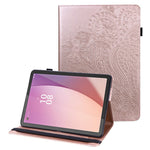 For Lenovo Tab M9 TB-310FU Flip PU Leather Cover Flower Imprinting Stand Card Holder Tablet Case