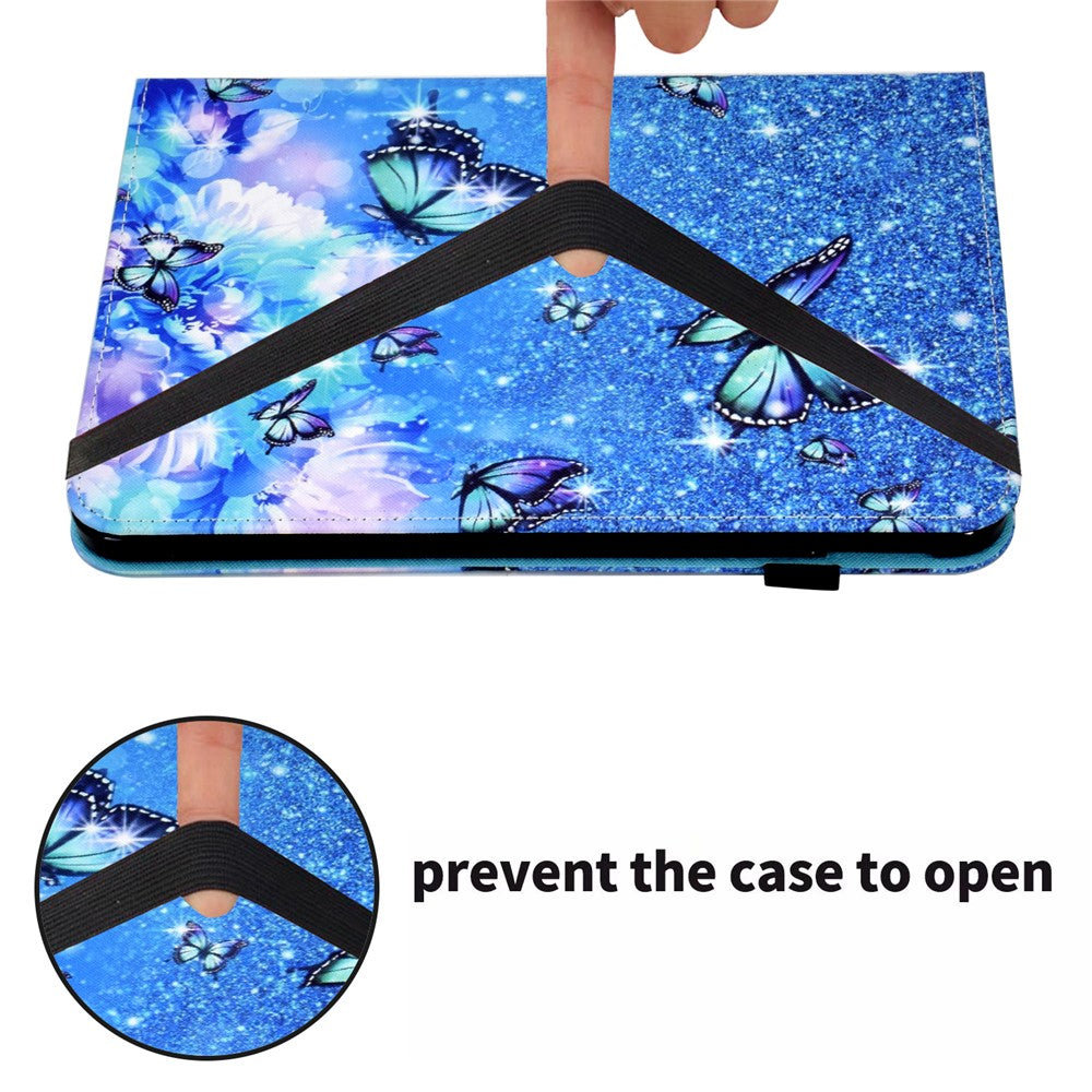 Pattern Printing Tablet Stand Case for Huawei MatePad T 10S 10.1 inch / MatePad T 10 9.7 inch Anti-drop Cover with Elastic Band
