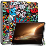 Trifold Stand Smart Case for Oppo Pad 2 , PU Leather Pattern Printing Folio Cover