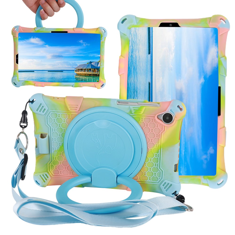 For Lenovo Tab M8 (4th Gen) 2024 TB-301XU / M8 (4th Gen) 2023 TB-300FU PC + Silicone Tablet Case Kickstand Cover