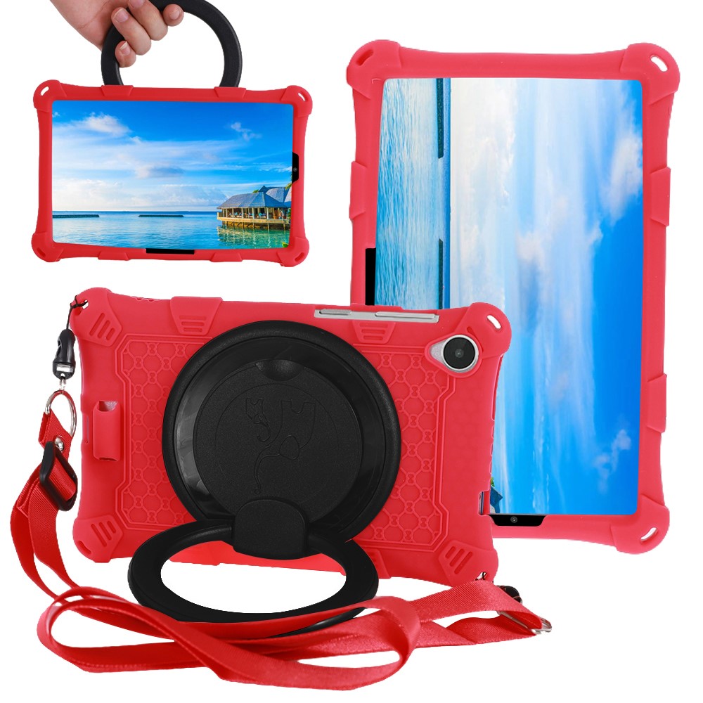 For Lenovo Tab M8 (4th Gen) 2024 TB-301XU / M8 (4th Gen) 2023 TB-300FU PC + Silicone Tablet Case Hand Grip Kickstand Cover