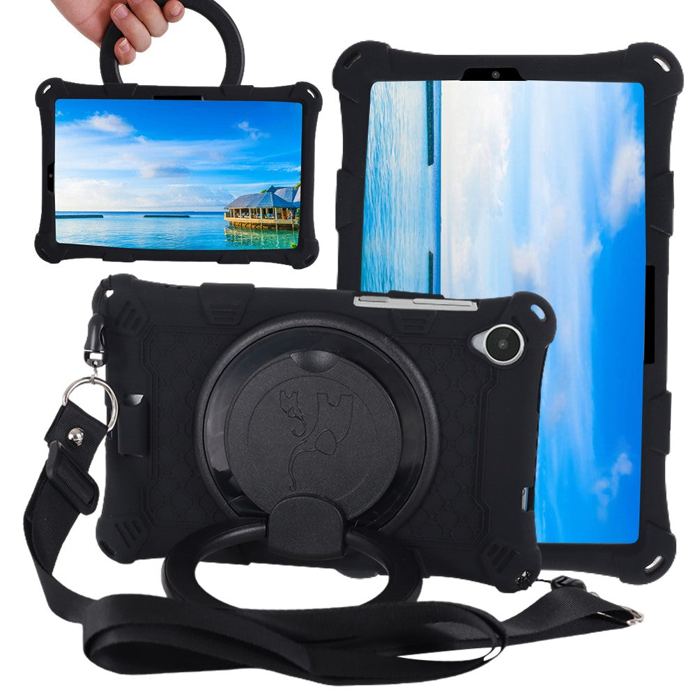 For Lenovo Tab M8 (4th Gen) 2024 TB-301XU / M8 (4th Gen) 2023 TB-300FU PC + Silicone Tablet Case Kickstand Cover