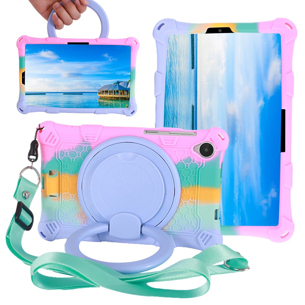 For Lenovo Tab M8 (4th Gen) 2024 TB-301XU / M8 (4th Gen) 2023 TB-300FU PC + Silicone Tablet Case Kickstand Cover