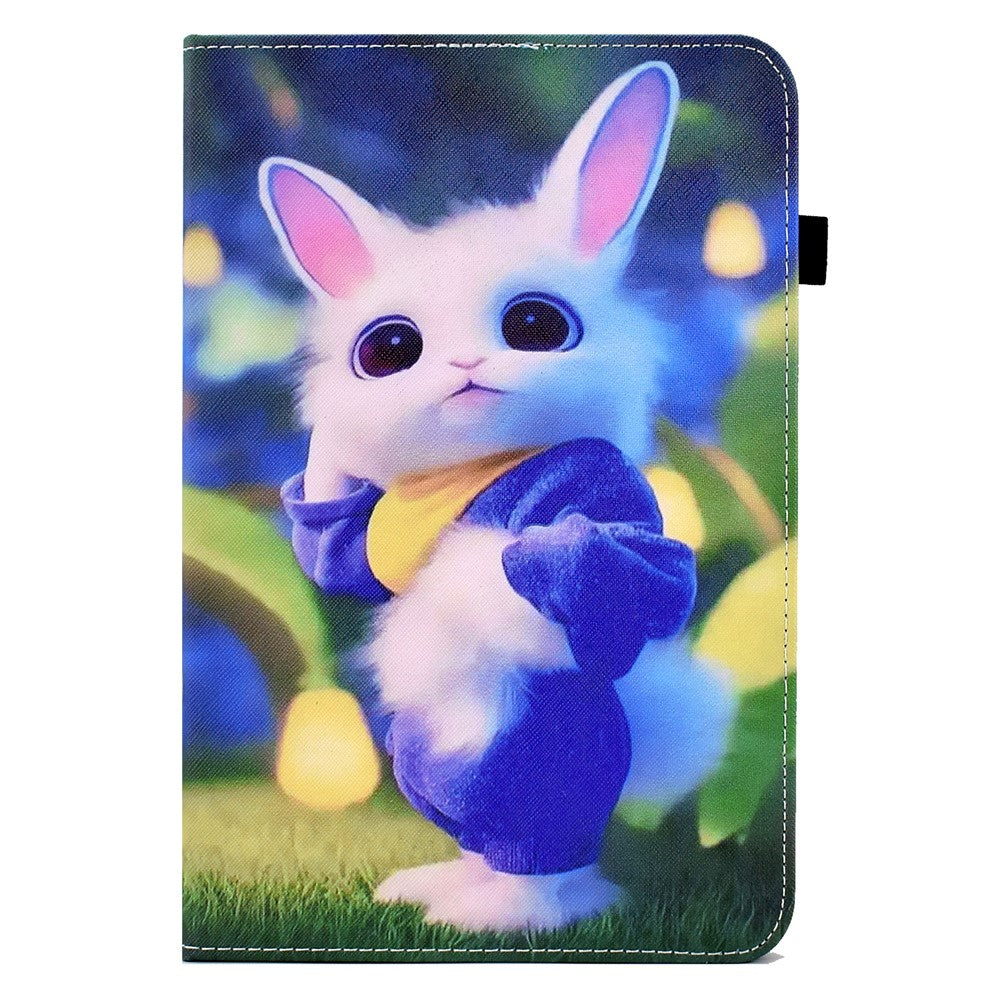 For Lenovo Tab M10 (Gen 3) PU Leather Tablet Case Pattern Printing Stand Card Holder Cover with Elastic Band