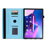 For Lenovo Tab M10 (Gen 3) PU Leather Tablet Case Pattern Printing Stand Card Holder Cover with Elastic Band