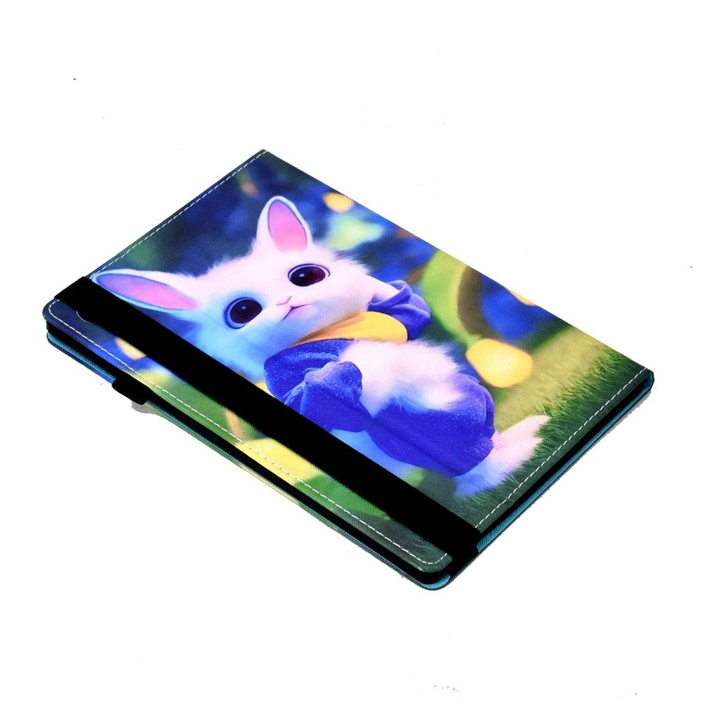 For Lenovo Tab M10 (Gen 3) PU Leather Tablet Case Pattern Printing Stand Card Holder Cover with Elastic Band