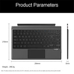 For Microsoft Surface Pro 4 / 5 / 6 / 7 Keyboard Magnetic Rechargeable Bluetooth-compatible Keyboard (Without Backlit)