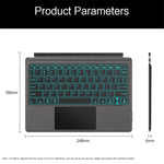 For Microsoft Surface Go 1 / 2 / 3 Magnetic Rechargeable Wireless Bluetooth-compatible Keyboard with Backlit
