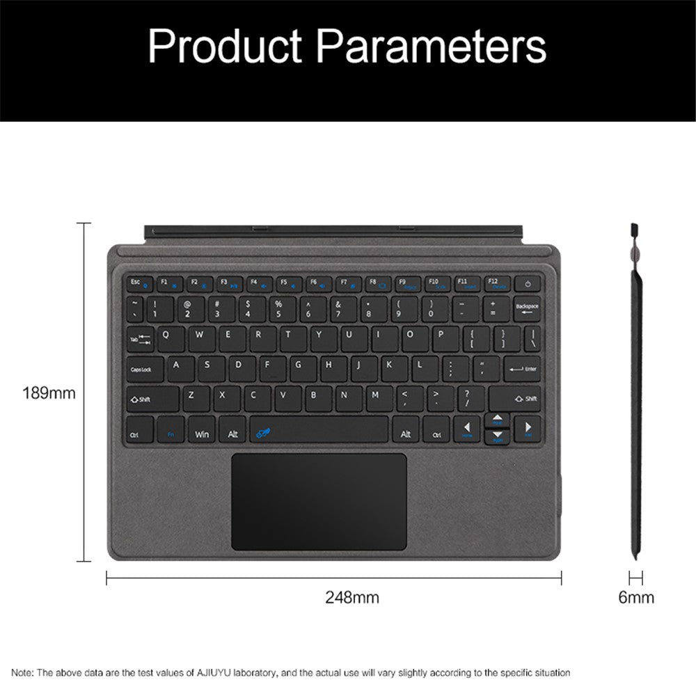 Bluetooth-compatible Wireless Keyboard for Microsoft Surface Go 1 / 2 / 3 Magnetic Rechargeable Keyboard (without Backlit)