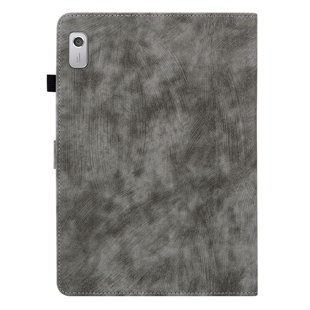PU Leather Case for Lenovo Tab M9 TB-310FU Cute Tiger Pattern Tablet Protective Sleeve with Stand / Card Holder
