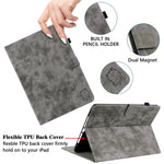 PU Leather Case for Lenovo Tab M9 TB-310FU Cute Tiger Pattern Tablet Protective Sleeve with Stand / Card Holder
