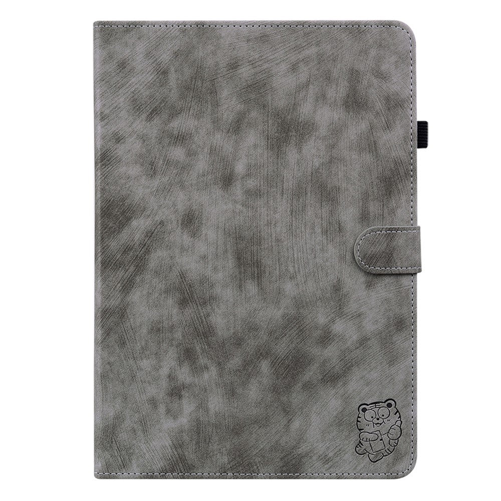 PU Leather Case for Lenovo Tab M9 TB-310FU Cute Tiger Pattern Tablet Protective Sleeve with Stand / Card Holder