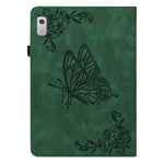 For Lenovo Tab M9 TB-310FU Imprinted Butterfly Flower PU Leather Card Holder Stand Tablet Case with Pen Loop