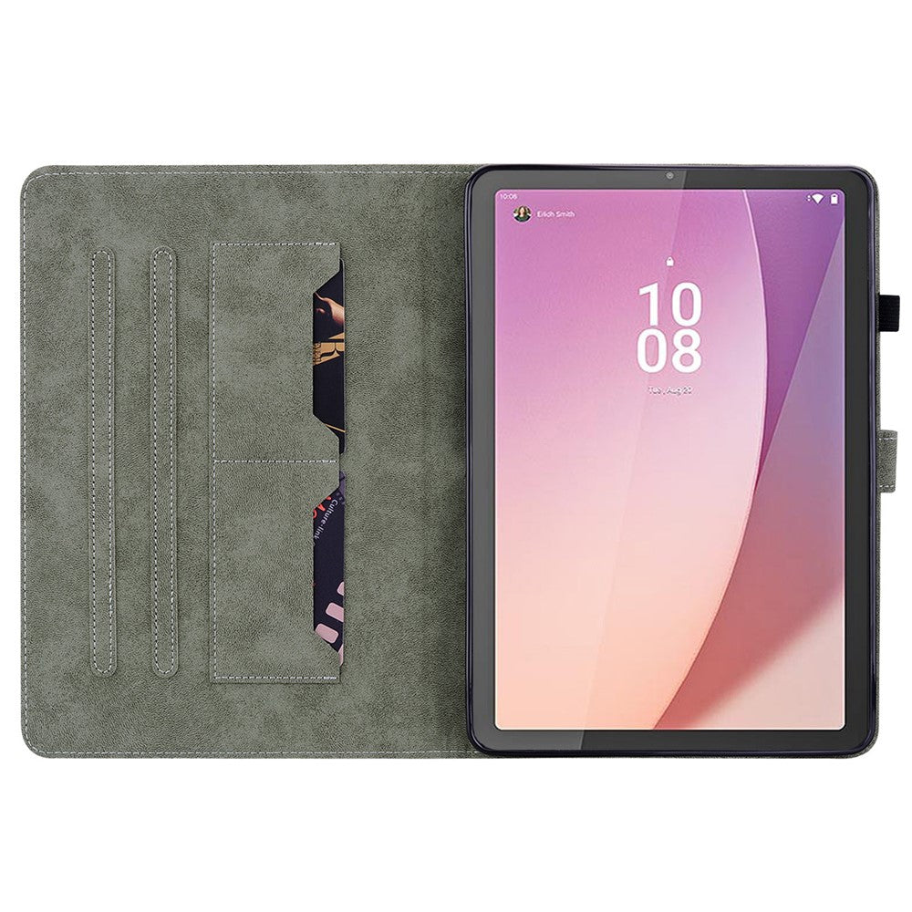 For Lenovo Tab M8 (4th Gen) 2024 TB-301XU / M8 (4th Gen) 2023 TB-300FU PU Leather Tablet Case Cute Tiger Pattern Stand Cover