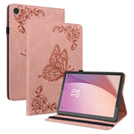 For Lenovo Tab M8 (4th Gen) 2024 TB-301XU / M8 (4th Gen) 2023 TB-300FU Stand Leather Tablet Case Imprinted Butterfly Flower Cover