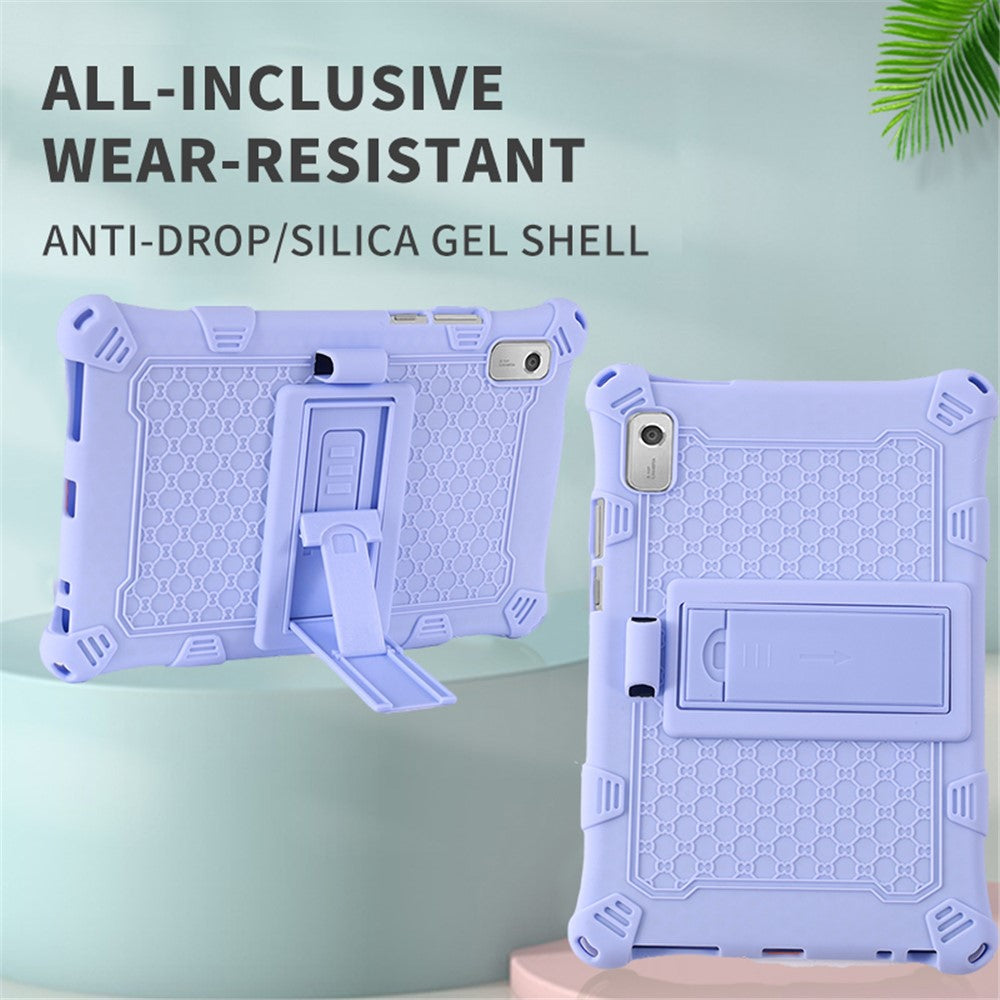 For Lenovo Tab M9 TB-310FU PC + Silicone Shock-Resistant Tablet Case Adjustable Kickstand Cover with Shoulder Strap