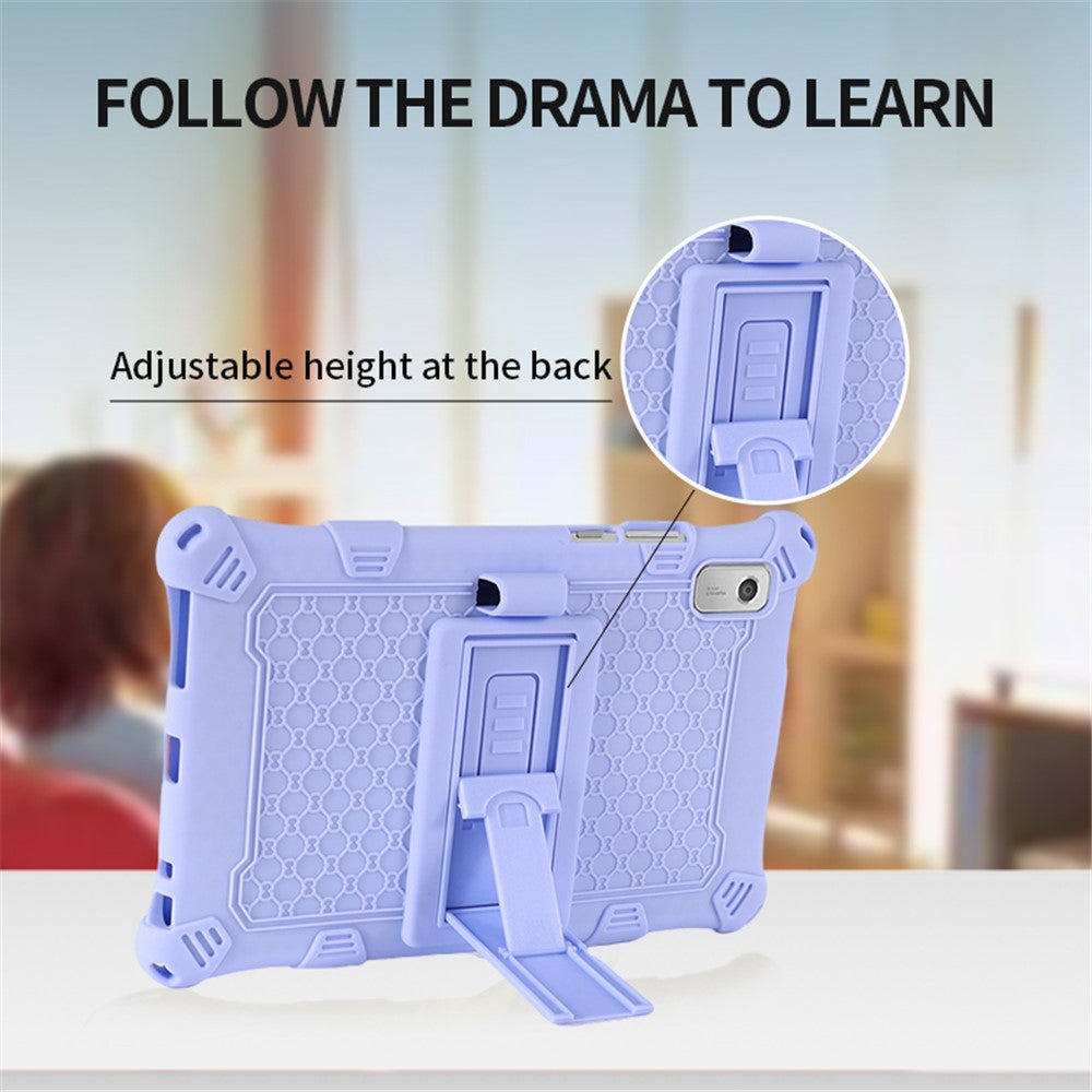 For Lenovo Tab M9 TB-310FU PC + Silicone Shock-Resistant Tablet Case Adjustable Kickstand Cover with Shoulder Strap