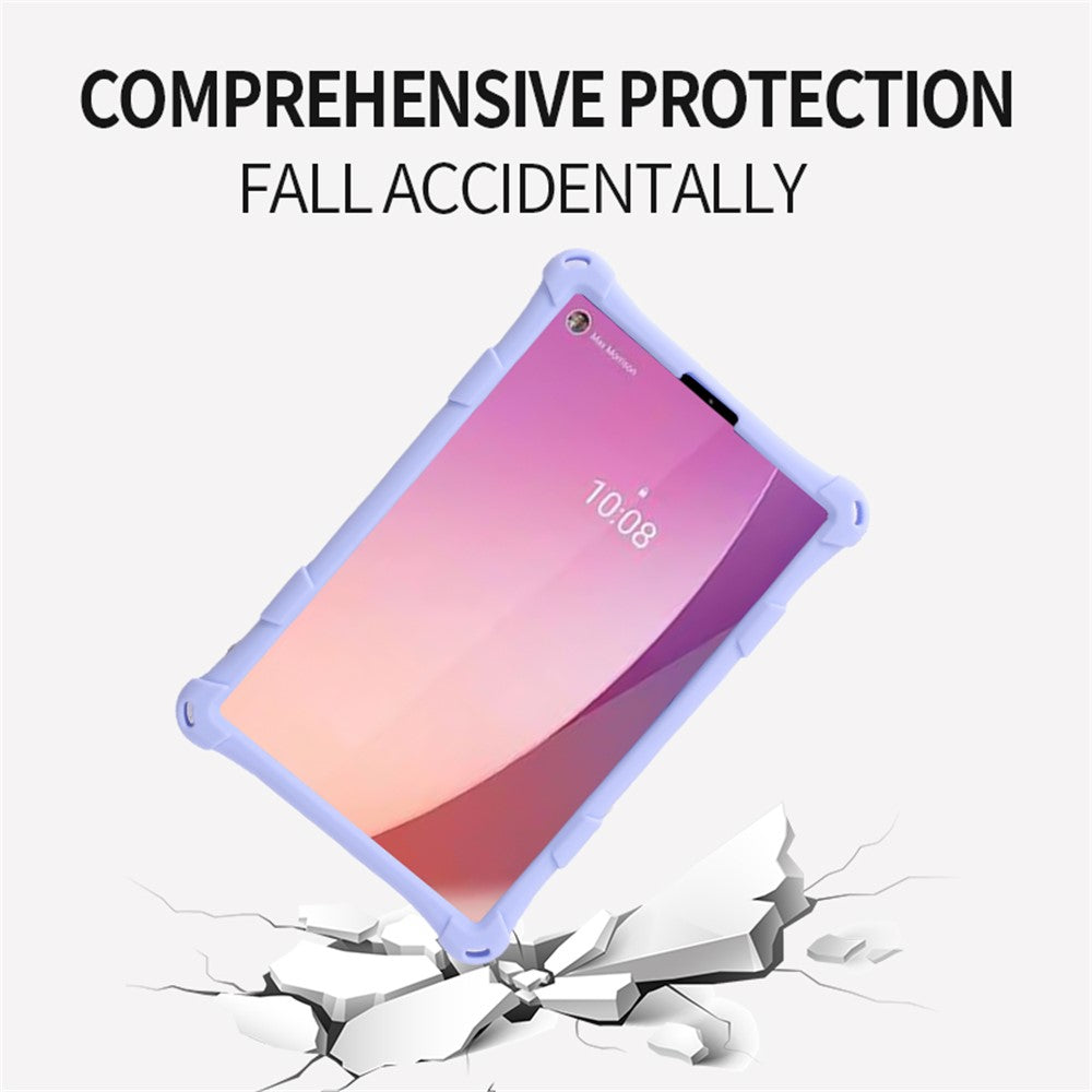 For Lenovo Tab M9 TB-310FU PC + Silicone Shock-Resistant Tablet Case Adjustable Kickstand Cover with Shoulder Strap