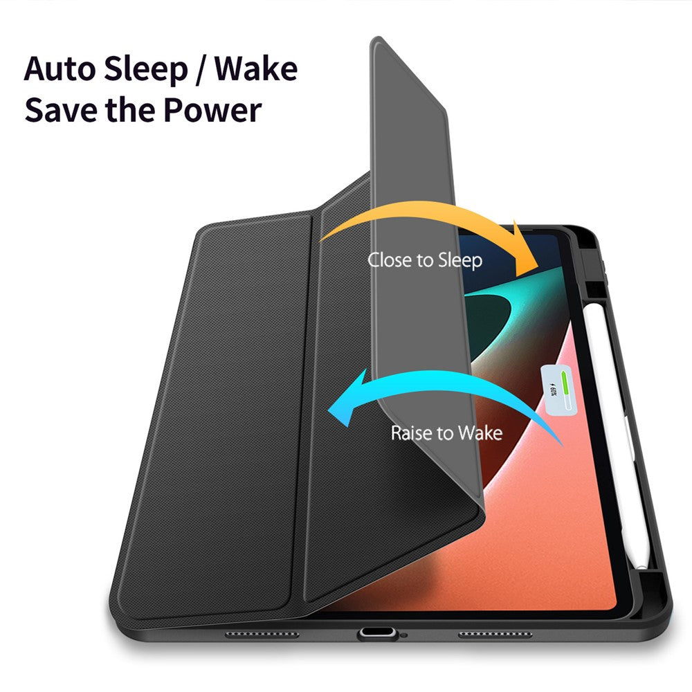 DUX DUCIS TOBY Series For Xiaomi Pad 6 / 6 Pro Tablet Case PU Leather Auto Wake  /  Sleep Tri-fold Stand Cover