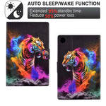 Protective Case for Lenovo Tab M10 (Gen 3) PU Leather Flip Cover Pattern Printed Tablet Stand Case with Card Slots