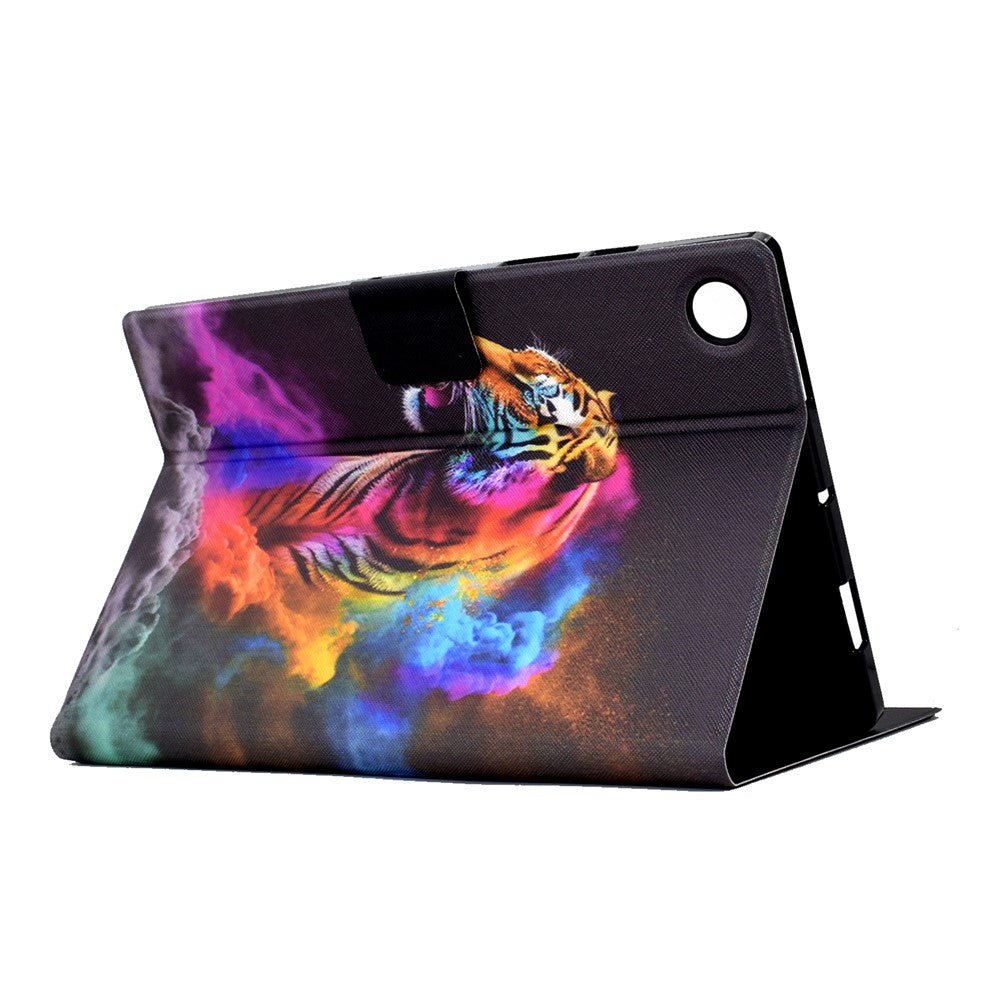 Protective Case for Lenovo Tab M10 (Gen 3) PU Leather Flip Cover Pattern Printed Tablet Stand Case with Card Slots
