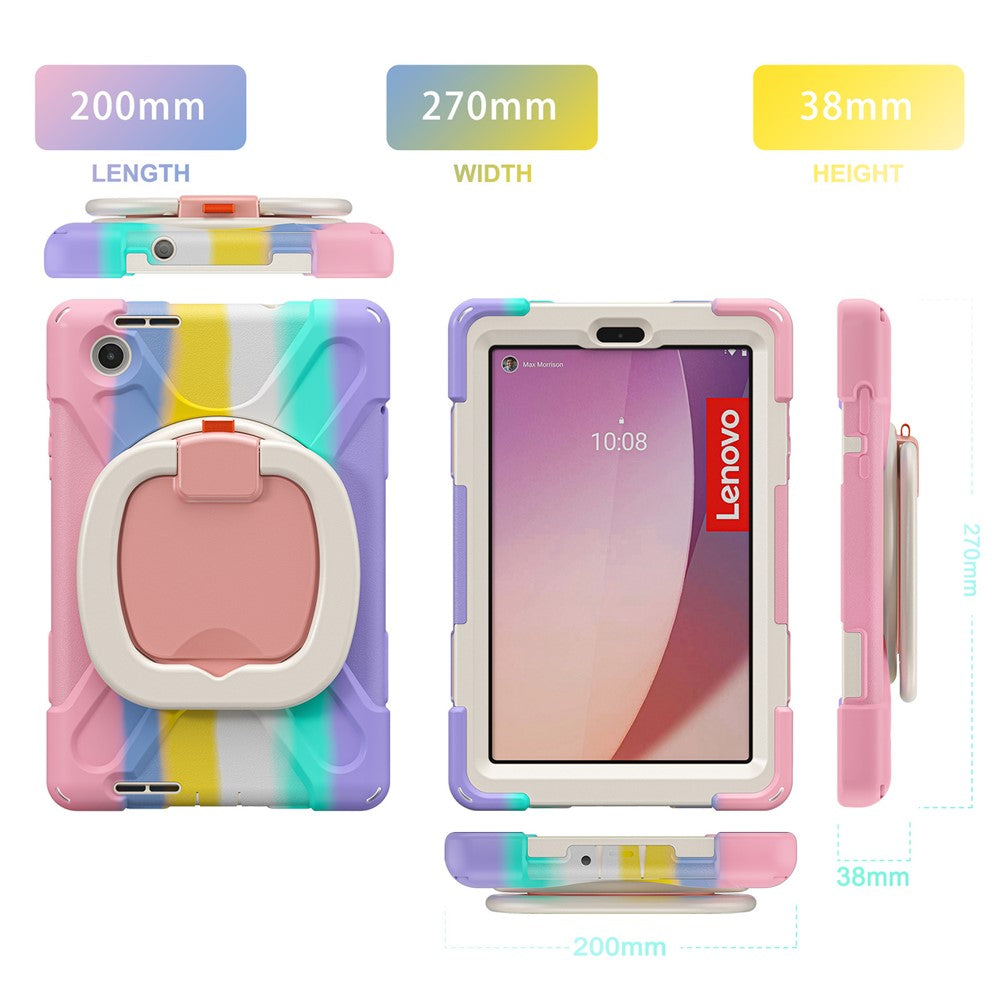 Tablet Case for Lenovo Tab M8 (4th Gen) 2024 TB-301XU / M8 (4th Gen) 2023 TB-300FU PC + Silicone Rotary Kickstand Cover