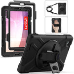 For Lenovo Tab M8 (4th Gen) 2024 TB-301XU / M8 (4th Gen) 2023 TB-300FU Case Kickstand Tablet Case PC+Silicone Cover with Strap