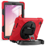 For Lenovo Tab M8 (4th Gen) 2024 TB-301XU / M8 (4th Gen) 2023 TB-300FU Case Kickstand Tablet Case PC+Silicone Cover with Strap