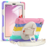 For Lenovo Tab M8 (4th Gen) 2024 TB-301XU / M8 (4th Gen) 2023 TB-300FU Case Kickstand Tablet Case PC+Silicone Cover with Strap