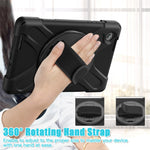 For Lenovo Tab M8 (4th Gen) 2024 TB-301XU / M8 (4th Gen) 2023 TB-300FU Kickstand PC + Silicone Tablet Case with Hand Strap