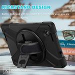 For Lenovo Tab M8 (4th Gen) 2024 TB-301XU / M8 (4th Gen) 2023 TB-300FU Kickstand PC + Silicone Tablet Case with Hand Strap