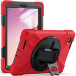 For Lenovo Tab M8 (4th Gen) 2024 TB-301XU / M8 (4th Gen) 2023 TB-300FU Kickstand PC + Silicone Tablet Case with Hand Strap
