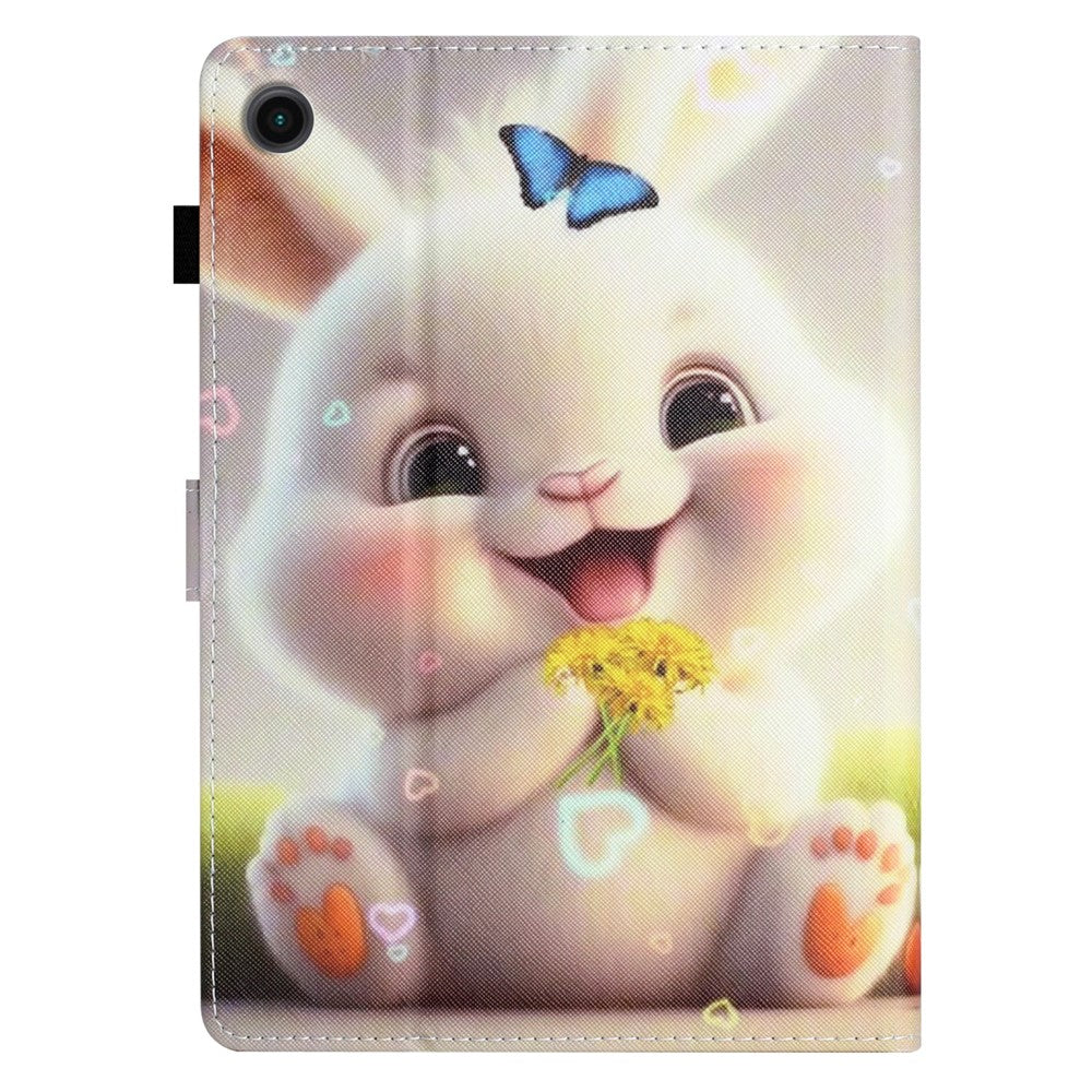 For Lenovo Tab M10 Plus X606F / Tab M10 FHD PU Leather Tablet Cover Pattern Printing Shockproof Case