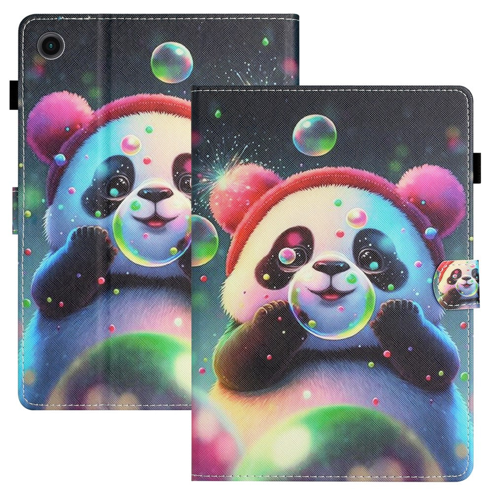 For Lenovo Tab M10 Plus X606F / Tab M10 FHD PU Leather Tablet Cover Pattern Printing Shockproof Case