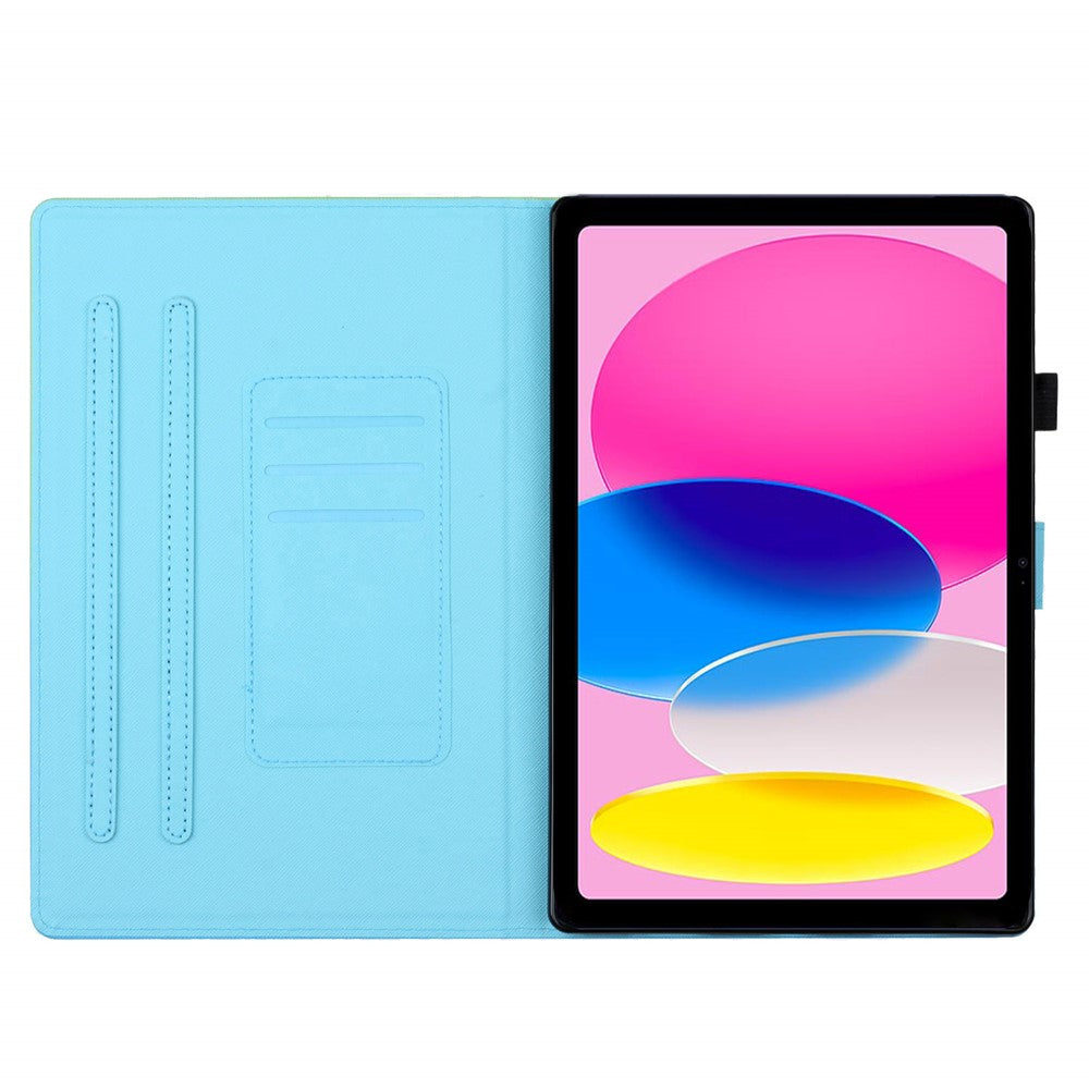Anti-Drop Tablet Case for iPad (2025) / 10.9 (2022) PU Leather Folio Flip Cover Pattern Printing Shockproof Case