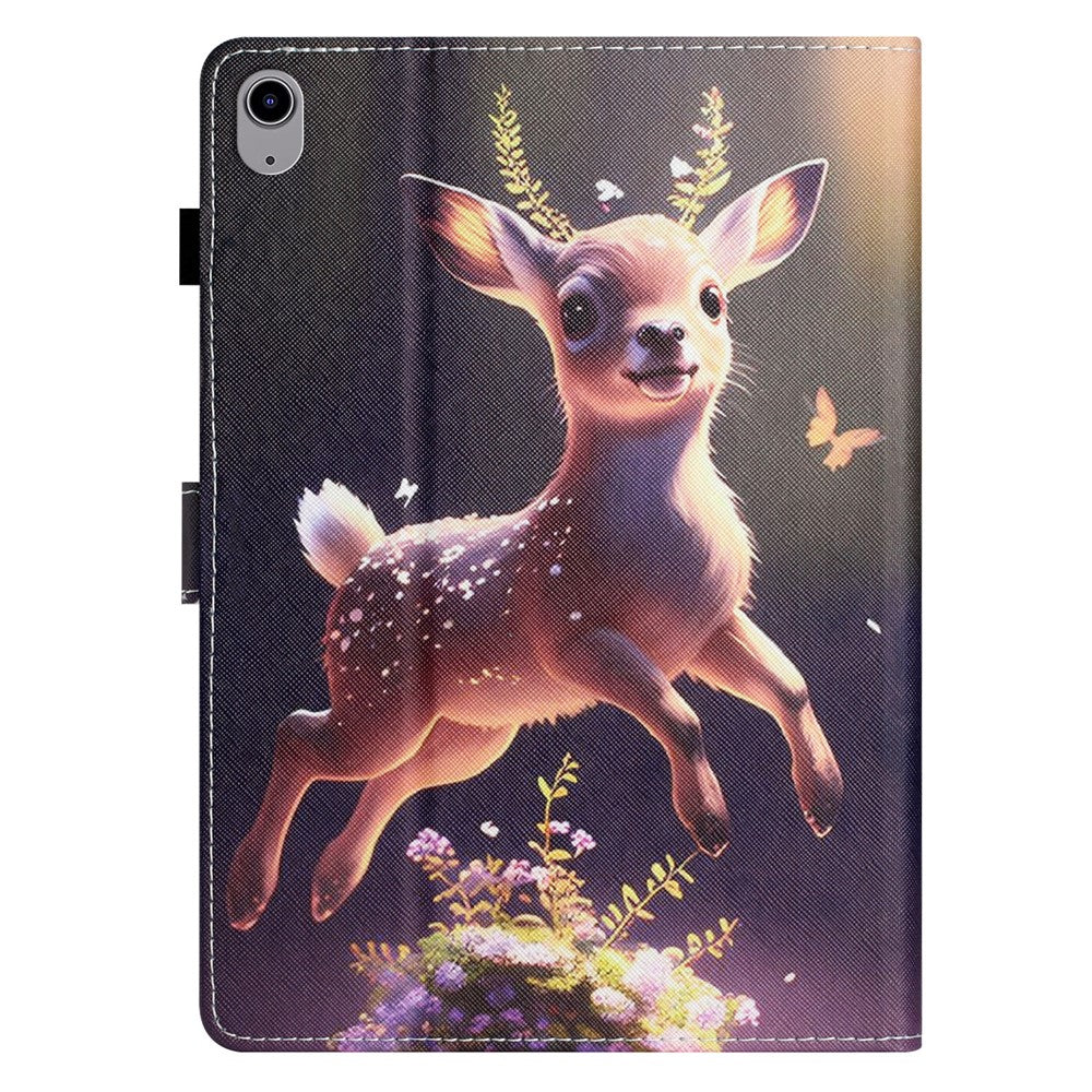 Anti-Drop Tablet Case for iPad (2025) / 10.9 (2022) PU Leather Folio Flip Cover Pattern Printing Shockproof Case