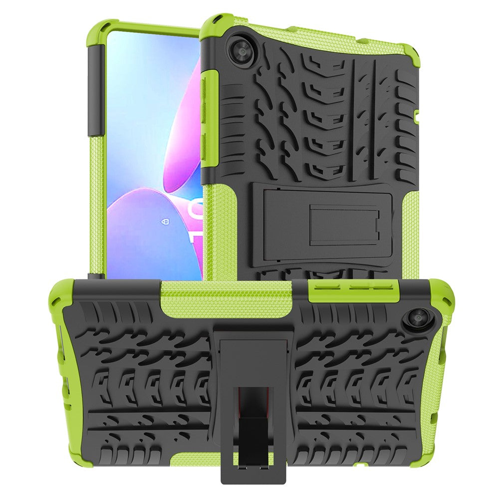 Lenovo Tab M8 (4. generation) 2024 TB-301XU / M8 (4. generation) 2023 TB-300FU tabletetui med stativ, dækmønster, TPU- og PC-etui