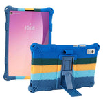 For Lenovo Tab M9 310FU Kickstand Tablet Silicone Case Retro Texture Anti-drop Tablet Cover