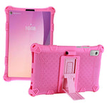 For Lenovo Tab M9 310FU Kickstand Tablet Silicone Case Retro Texture Anti-drop Tablet Cover