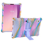 For Lenovo Tab M9 310FU Kickstand Tablet Silicone Case Retro Texture Anti-drop Tablet Cover