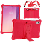 For Lenovo Tab M9 310FU Retro Texture Tablet Silicone Case Kickstand Tablet Cover with Lanyard