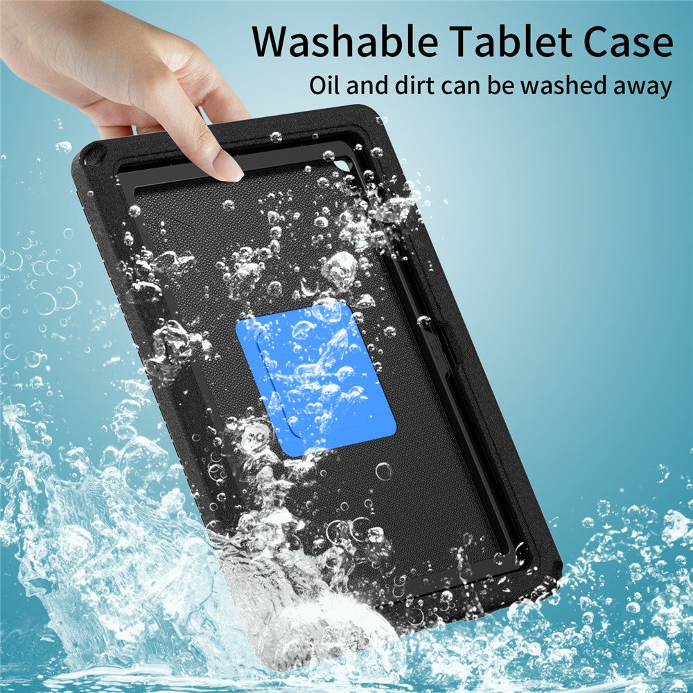 For Lenovo Tab M10 (Gen 3) Hand Grip Kickstand Tablet Case Anti-drop EVA+PC Tablet Cover