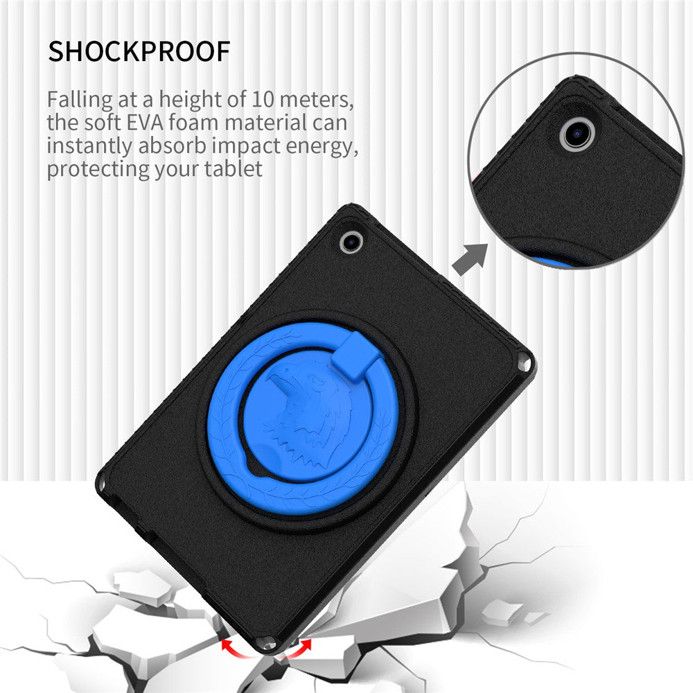 For Lenovo Tab M10 (Gen 3) Hand Grip Kickstand Tablet Case Anti-drop EVA+PC Tablet Cover