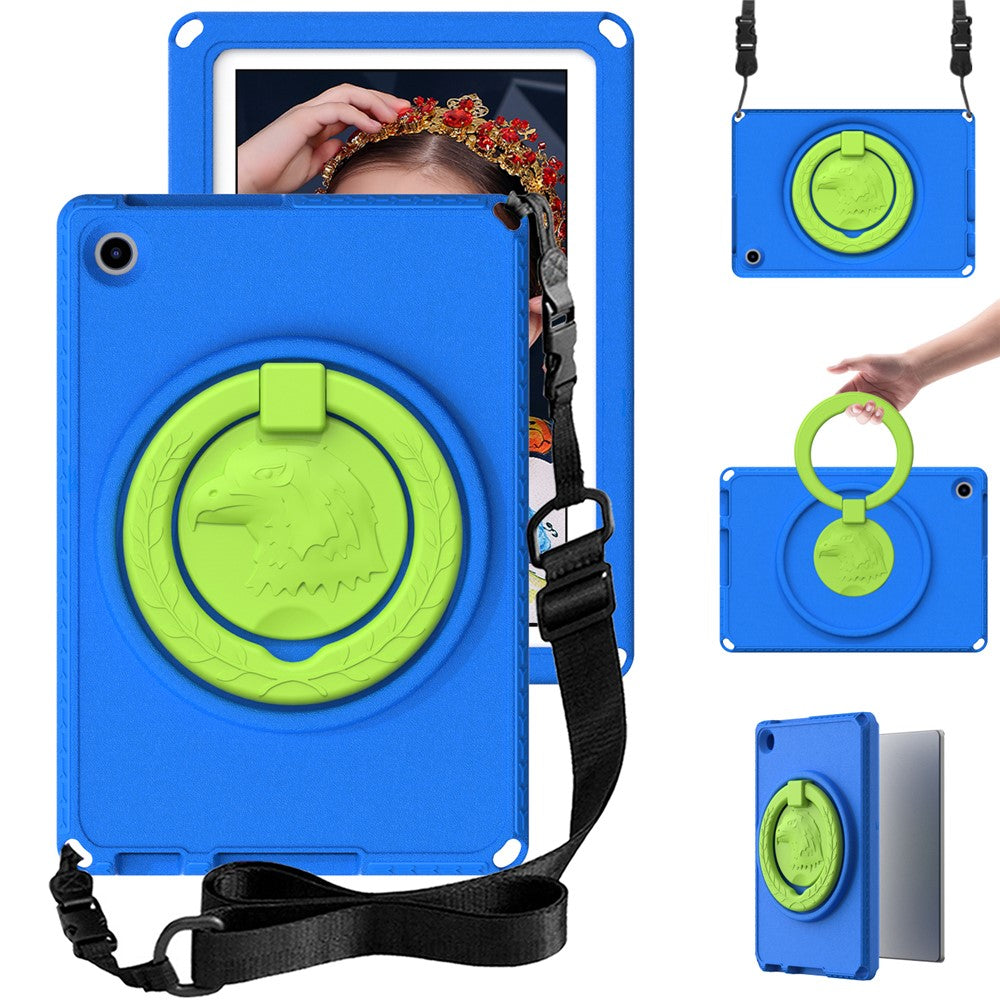 For Lenovo Tab M10 (Gen 3) Hand Grip Kickstand Tablet Case Anti-drop EVA+PC Tablet Cover